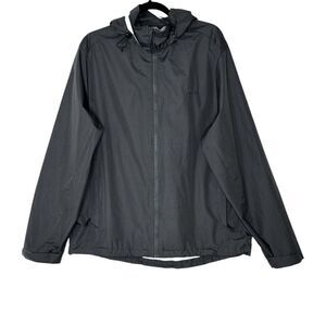 Champion Windbreaker Jacket Men Medium Black Full Zip Long Sleeve Athleisure Gym